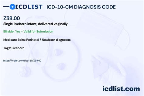 icd 10 z38.00|Single liveborn infant, delivered vaginally